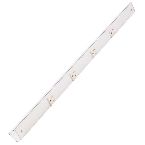 30" 15 amp 120 volt White Under Cabinet Power Strip